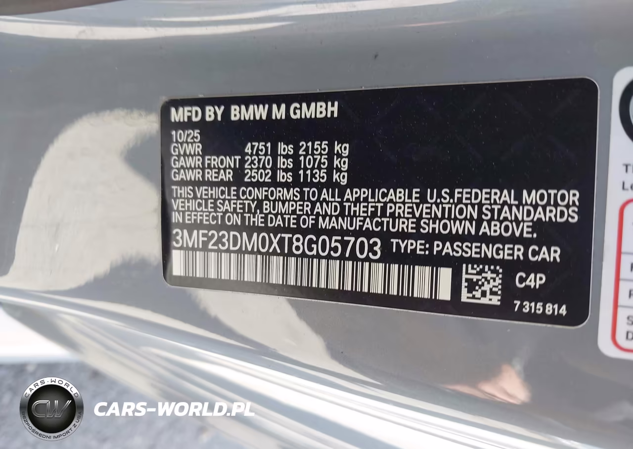2026 BMW M2 VIN:3MF23DM0XT8G05703 - 9