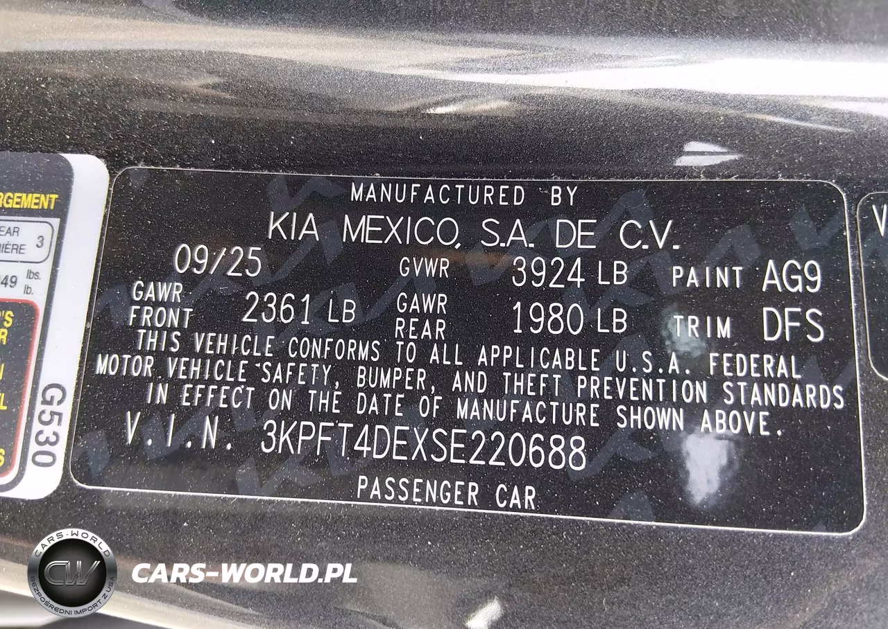 2025 Kia K4 Lx VIN:3KPFT4DEXSE220688 - 9