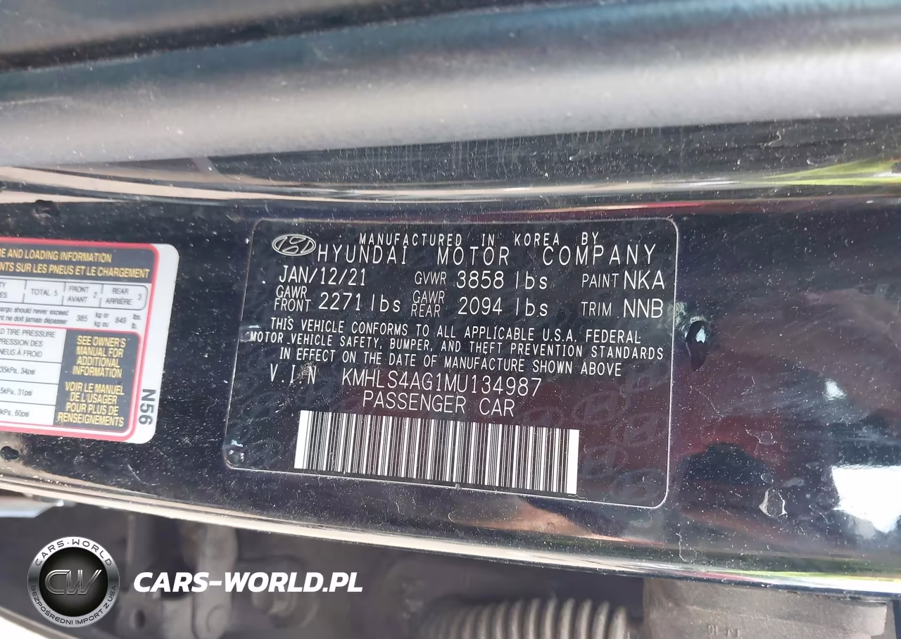 2021 Hyundai Elantra Sel VIN:KMHLS4AG1MU134987 - 9