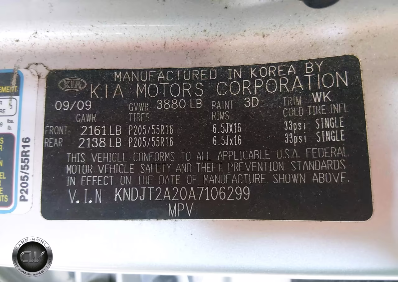 2010 Kia Soul + VIN:KNDJT2A20A7106299 - 9
