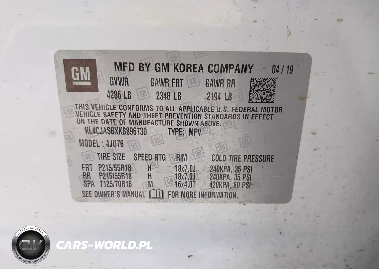 2019 Buick Encore Fwd Preferred VIN:KL4CJASBXKB896730 - 9