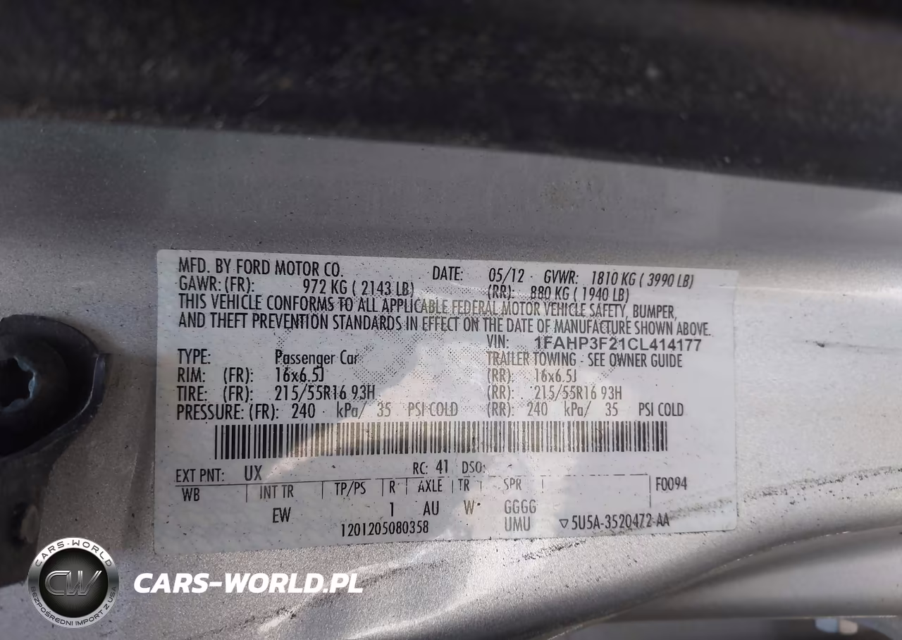 2012 Ford Focus Se VIN:1FAHP3F21CL414177 - 9