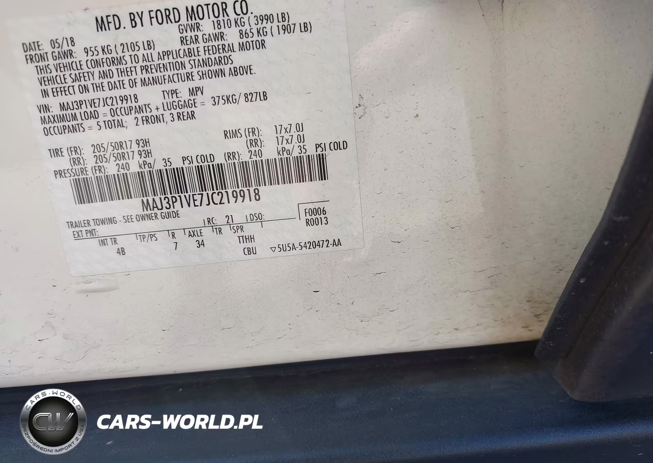 2018 Ford Ecosport Titanium VIN:MAJ3P1VE7JC219918 - 9