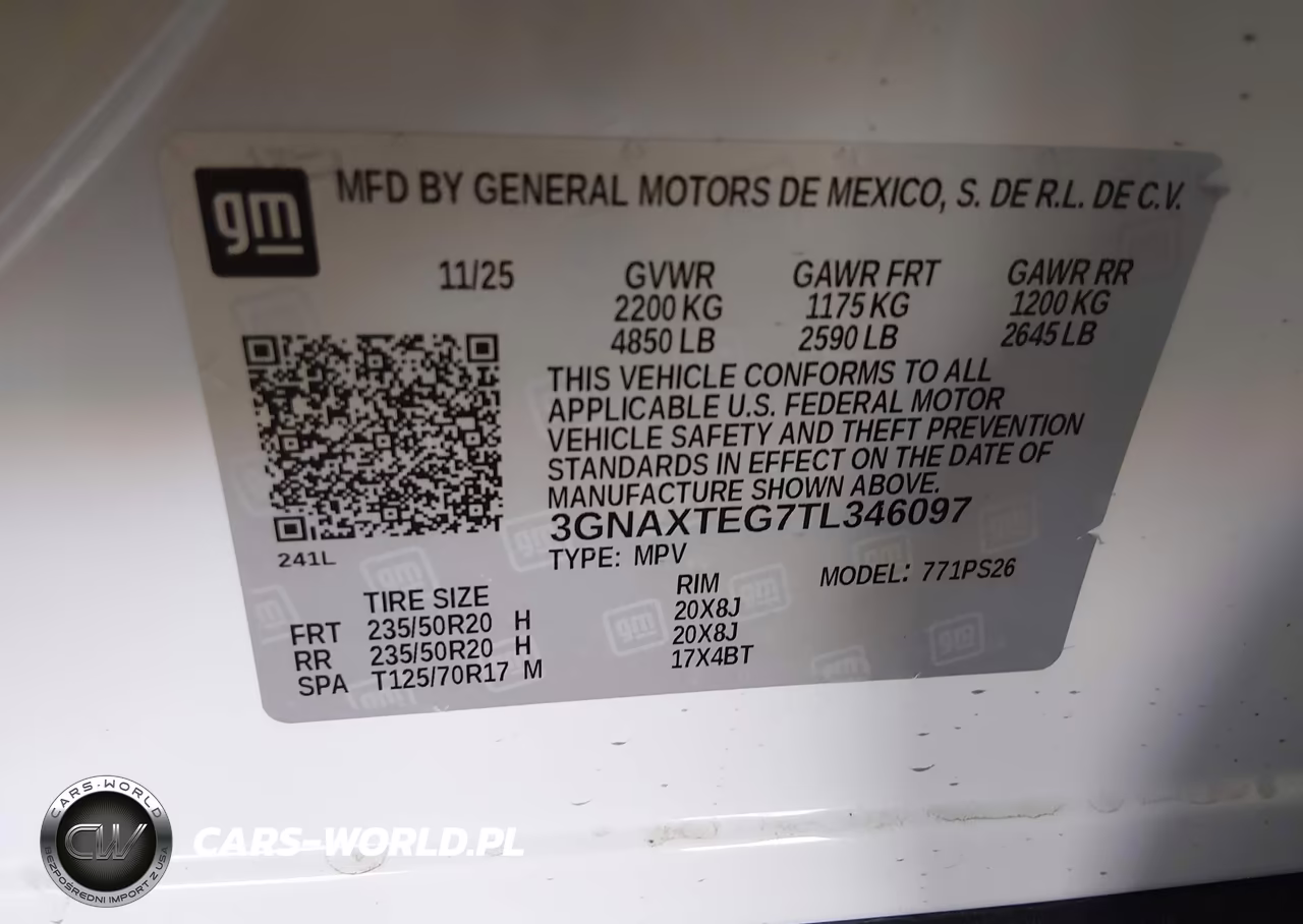 2026 Chevrolet Equinox Awd Rs VIN:3GNAXTEG7TL346097 - 9