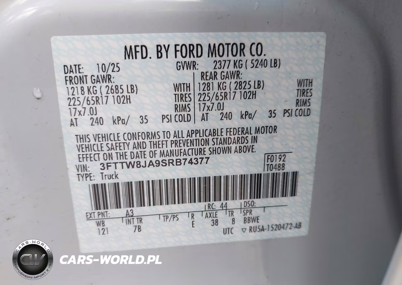 2025 Ford Maverick Xlt VIN:3FTTW8JA9SRB74377 - 9