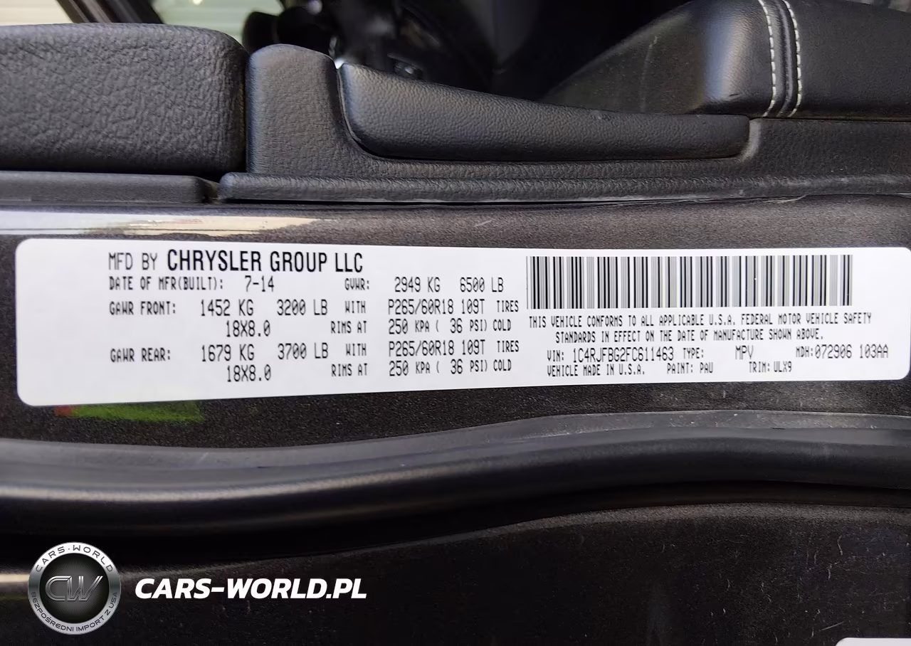 2015 Jeep Grand Cherokee Limited VIN:1C4RJFBG2FC611463 - 9