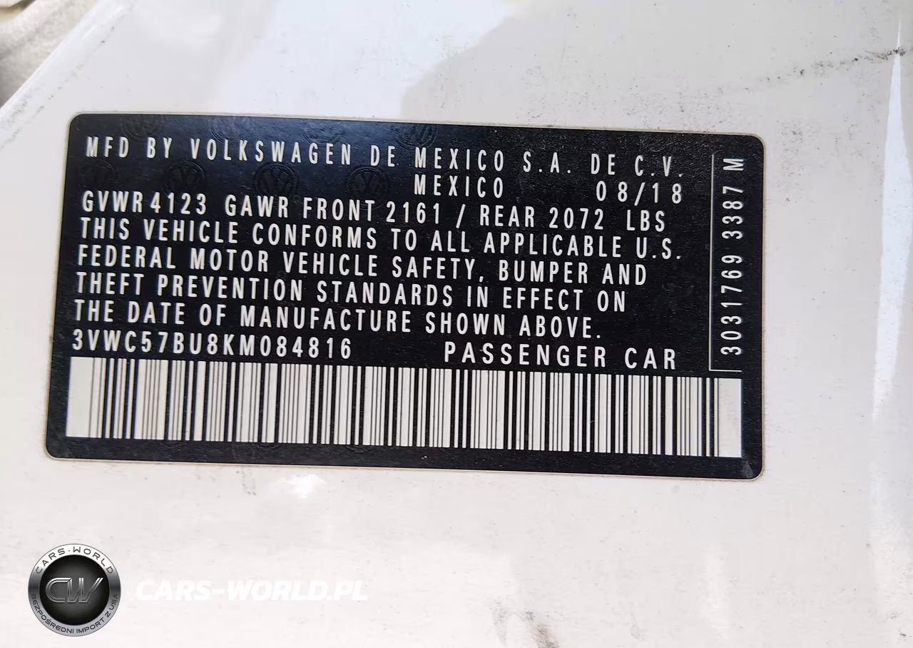 2019 Volkswagen Jetta 1.4T R-Line-1.4T S-1.4T Se VIN:3VWC57BU8KM084816 - 9