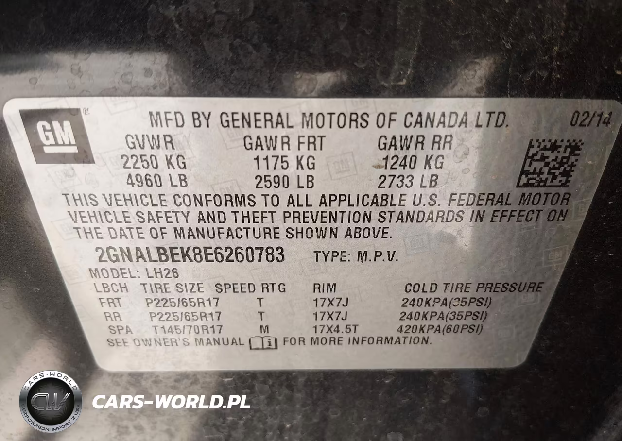 2014 Chevrolet Equinox 1Lt VIN:2GNALBEK8E6260783 - 9