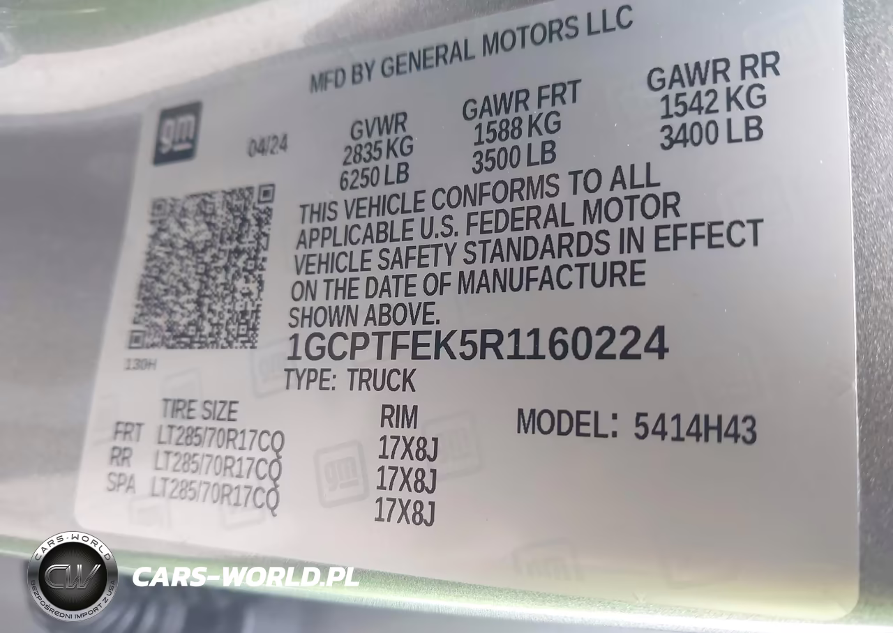 2024 Chevrolet Colorado 4Wd Zr2 VIN:1GCPTFEK5R1160224 - 9