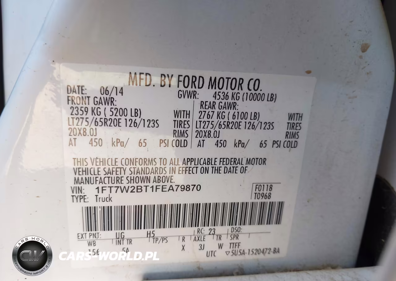 2015 Ford F-250 Lariat VIN:1FT7W2BT1FEA79870 - 9