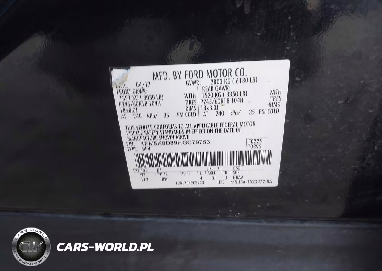 2017 Ford Explorer Xlt VIN:1FM5K8D89HGC79753 - 9