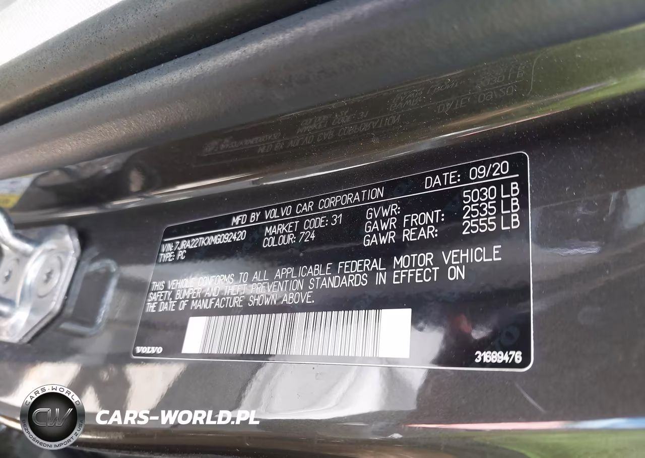 2021 Volvo S60 T6 Momentum VIN:7JRA22TKXMG092420 - 9
