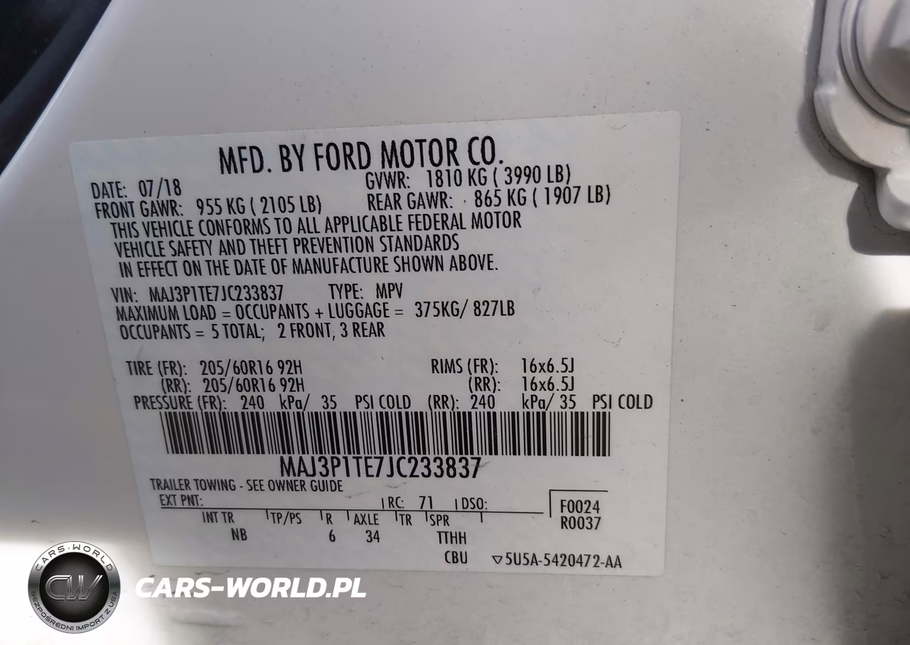 2018 Ford Ecosport Se VIN:MAJ3P1TE7JC233837 - 9