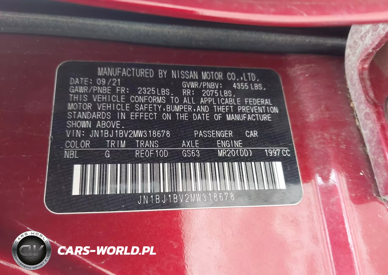2021 Nissan Rogue Sport Sv Fwd Xtronic Cvt VIN:JN1BJ1BV2MW318678 - 9