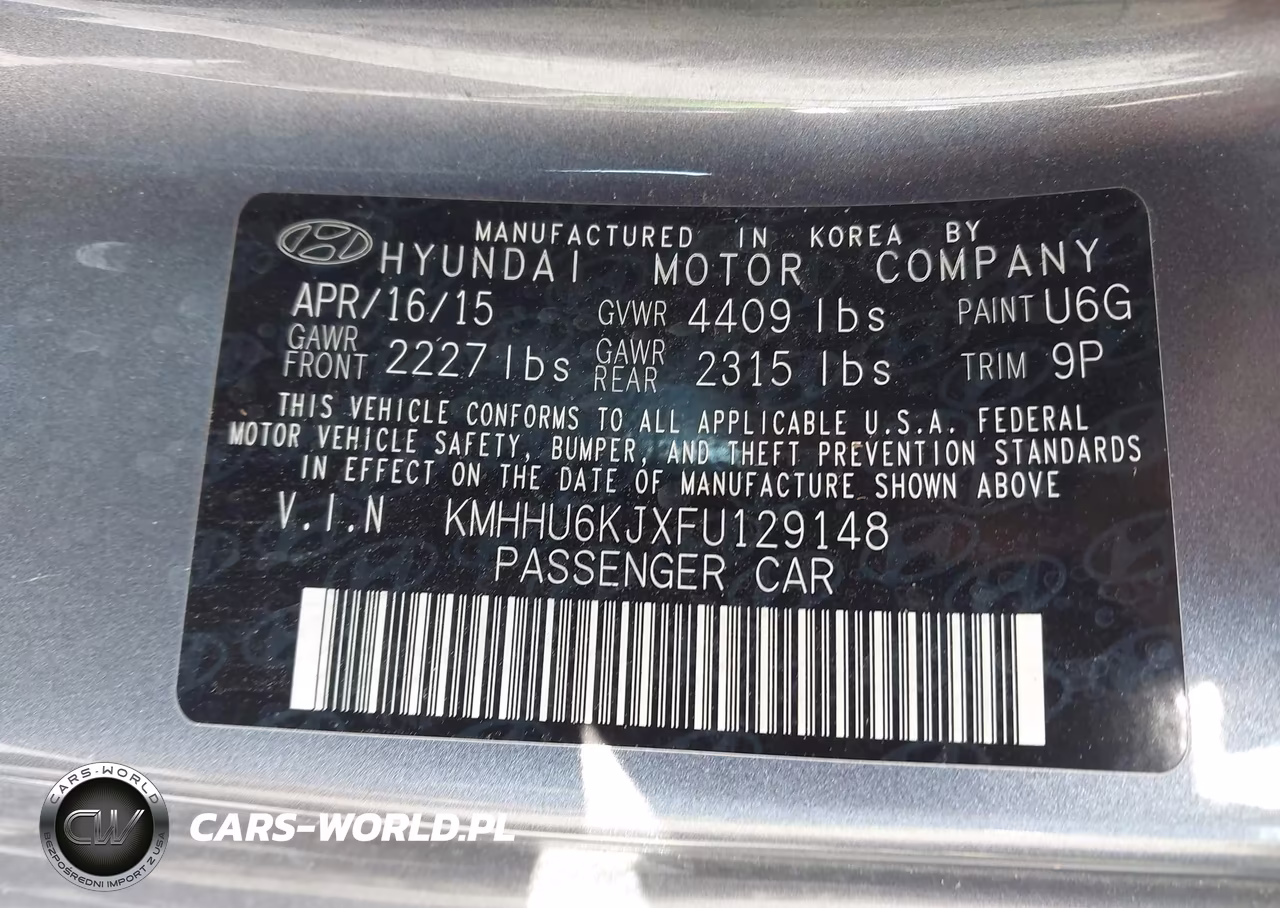 2015 Hyundai Genesis 3.8 Ultimate VIN:KMHHU6KJXFU129148 - 9