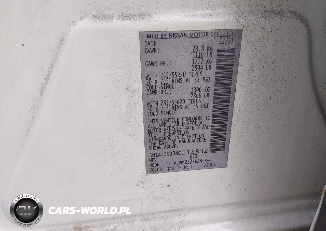 2022 Nissan Murano Sl Fwd VIN:5N1AZ2CJ0NC113832 - 9