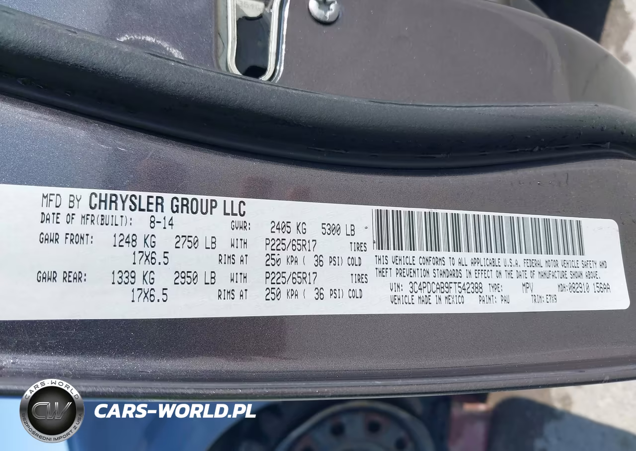 2015 Dodge Journey Se VIN:3C4PDCAB9FT542388 - 9