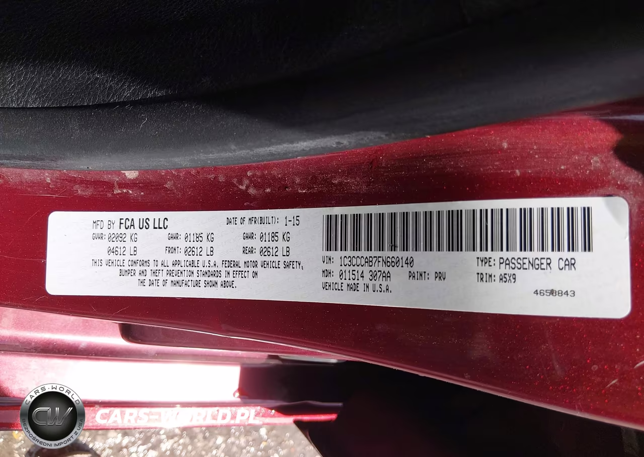 2015 Chrysler 200 Limited VIN:1C3CCCAB7FN660140 - 9