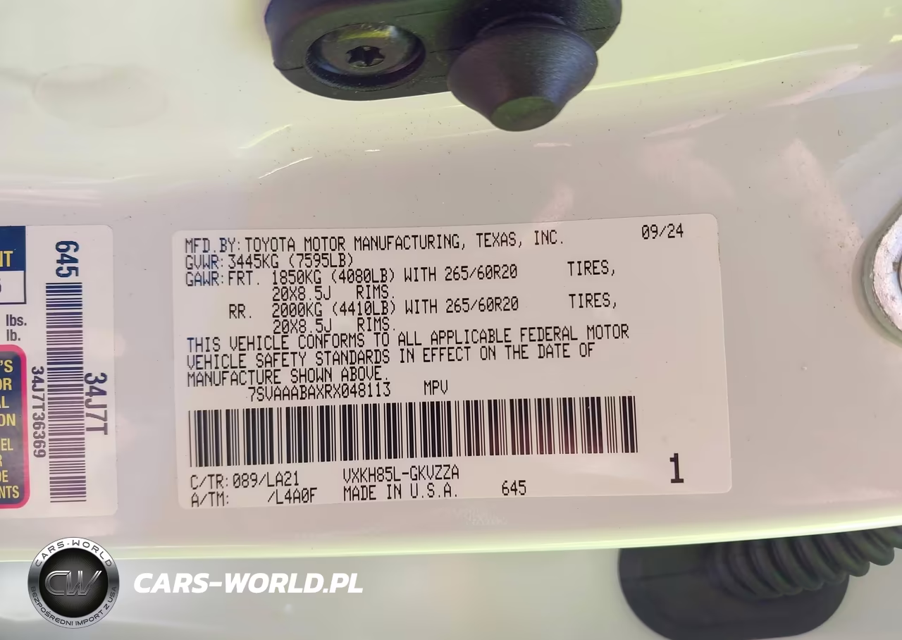 2024 Toyota Sequoia Platinum VIN:7SVAAABAXRX048113 - 9