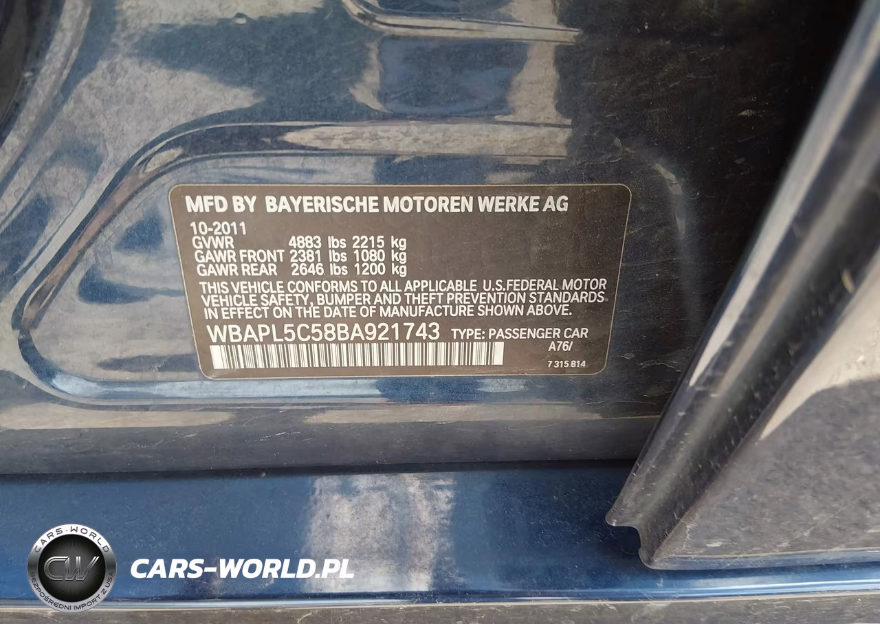 2011 BMW 335I xDrive VIN:WBAPL5C58BA921743 - 9