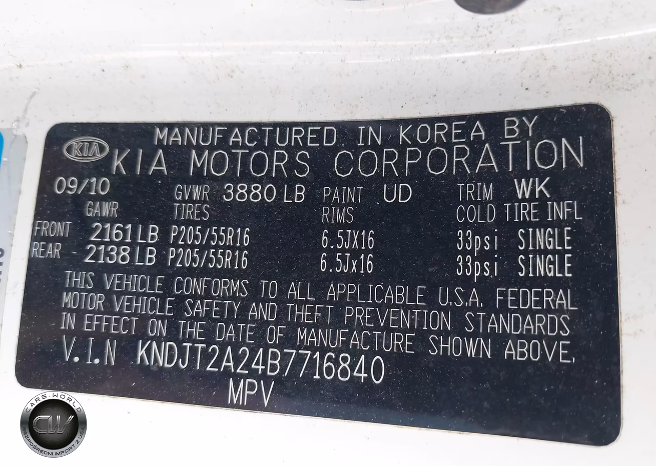 2011 Kia Soul + VIN:KNDJT2A24B7716840 - 9
