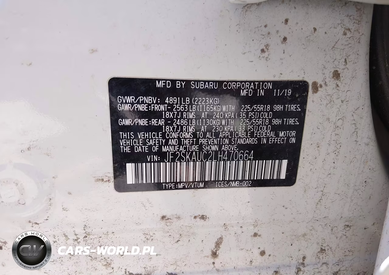 2020 Subaru Forester Limited VIN:JF2SKAUC2LH470664 - 9
