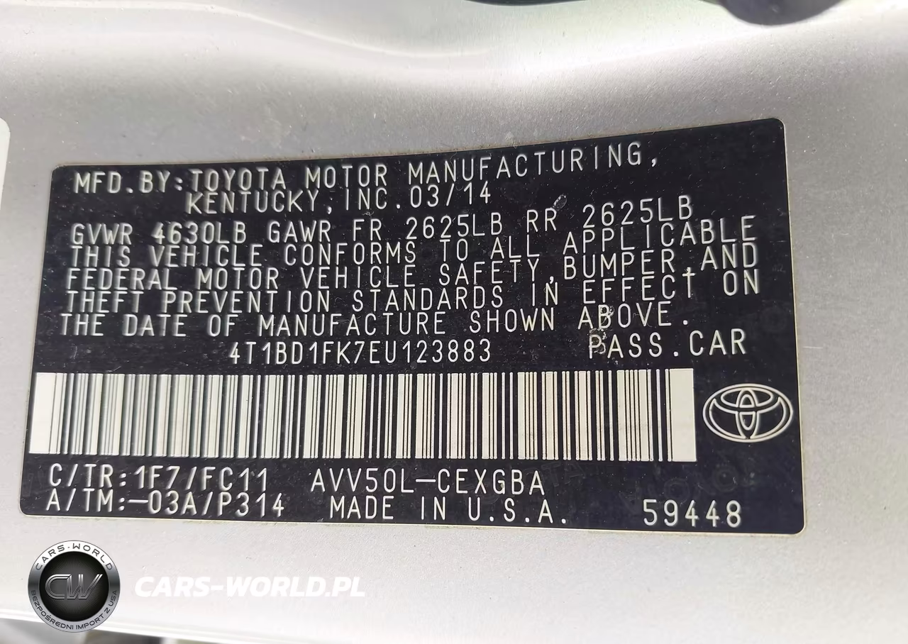 2014 Toyota Camry Hybrid Xle VIN:4T1BD1FK7EU123883 - 9