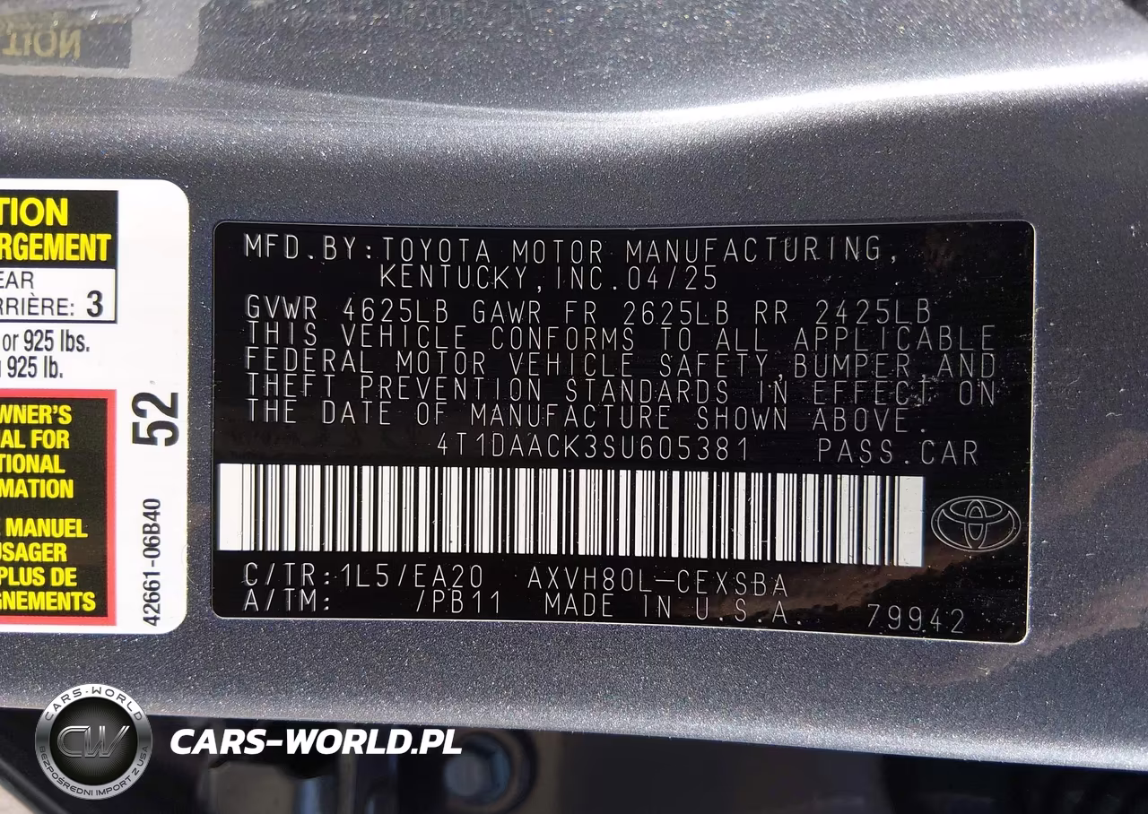2025 Toyota Camry Se VIN:4T1DAACK3SU605381 - 9