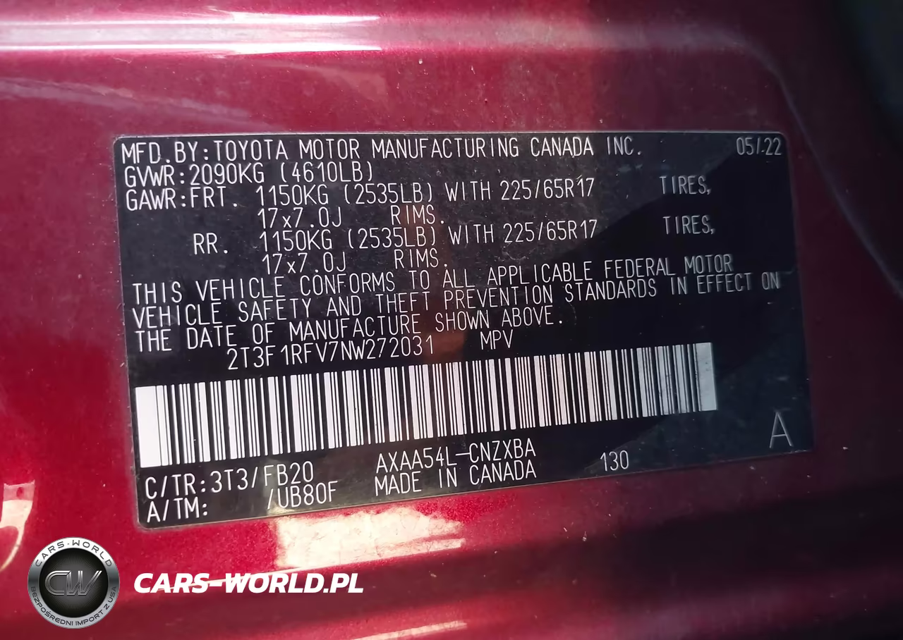 2022 Toyota Rav4 Le VIN:2T3F1RFV7NW272031 - 9