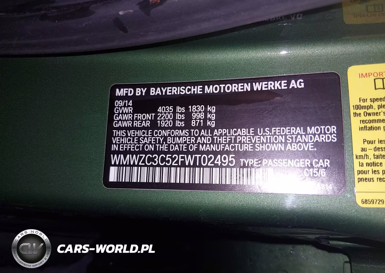 2015 Mini Countryman Cooper S VIN:WMWZC3C52FWT02495 - 9
