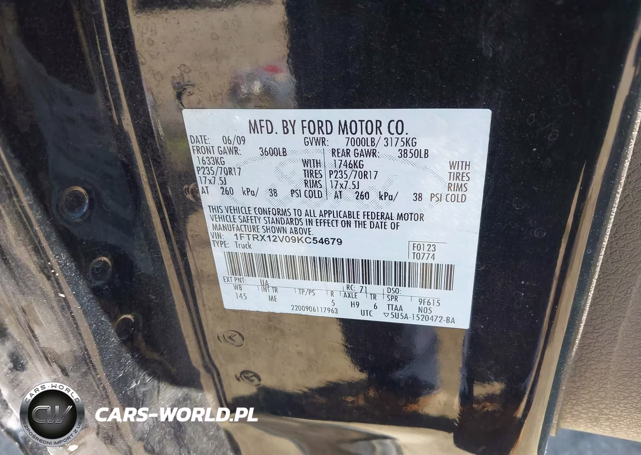 2009 Ford F-150 Lariat-Xl-Xlt VIN:1FTRX12V09KC54679 - 9