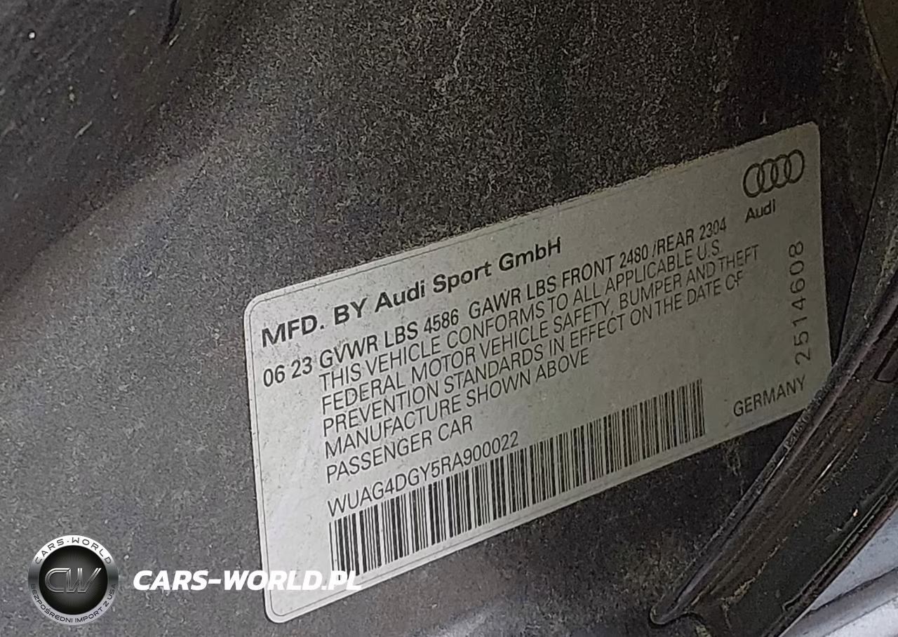 2024 Audi Rs 3 Tfsi Quattro S Tronic VIN:WUAG4DGY5RA900022 - 9
