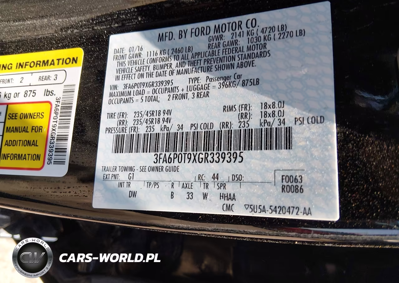 2016 Ford Fusion Se VIN:3FA6P0T9XGR339395 - 9