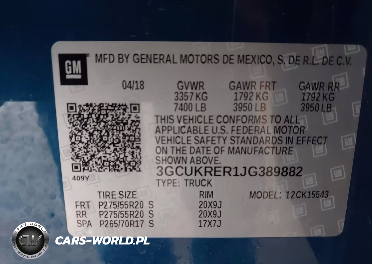 2018 Chevrolet Silverado 1500 1Lt VIN:3GCUKRER1JG389882 - 7