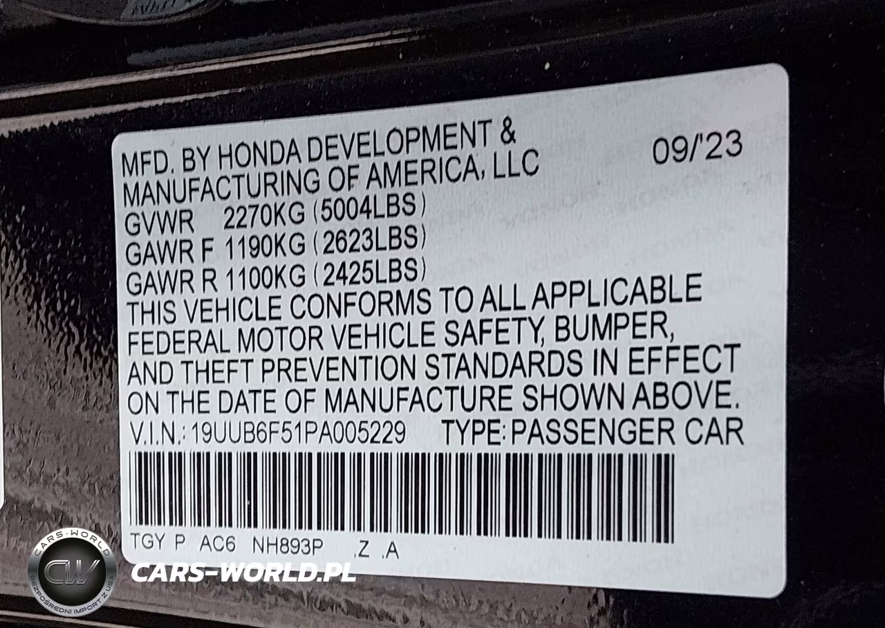 2023 Acura Tlx A-Spec Package VIN:19UUB6F51PA005229 - 9