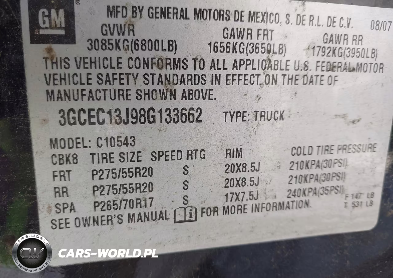 2008 Chevrolet Silverado 1500 Lt1 VIN:3GCEC13J98G133662 - 9