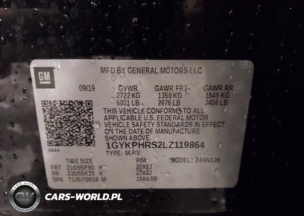 2020 Cadillac Xt6 Awd Sport VIN:1GYKPHRS2LZ119864 - 9