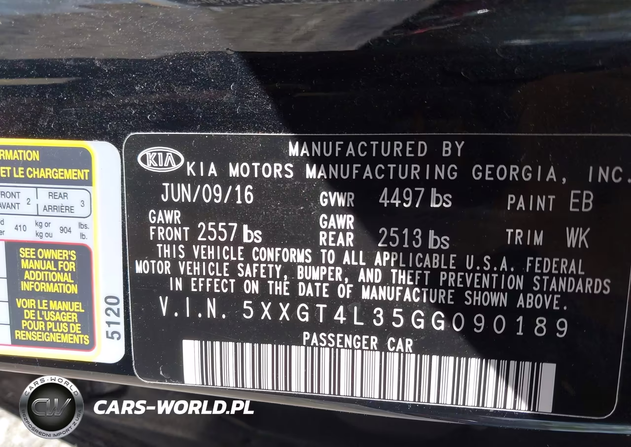 2016 Kia Optima Lx VIN:5XXGT4L35GG090189 - 9