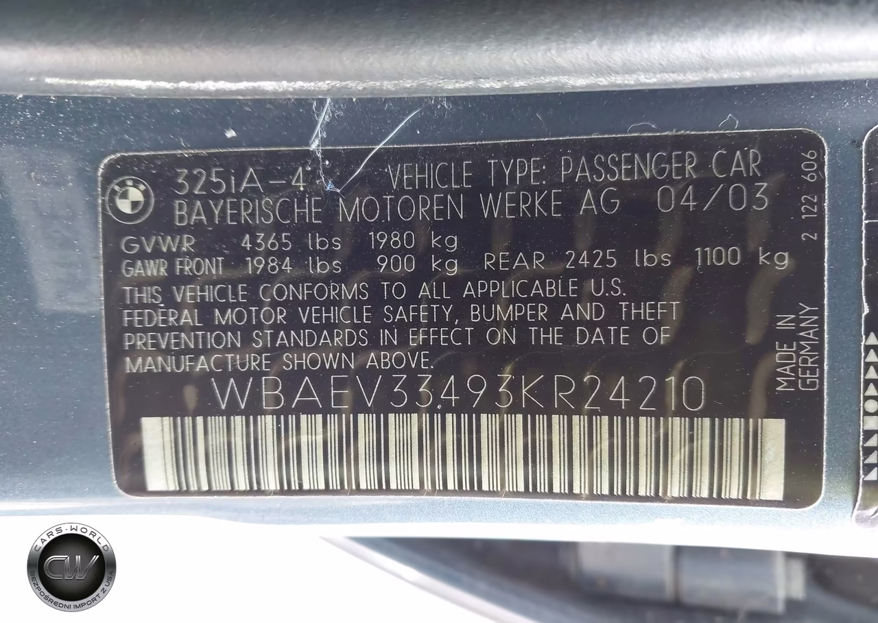 2003 BMW 325I VIN:WBAEV33493KR24210 - 9
