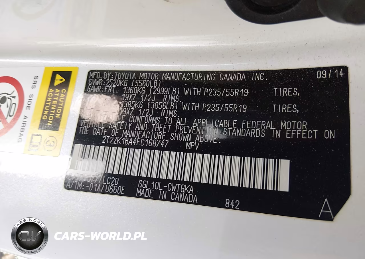 2015 Lexus Rx 350 VIN:2T2ZK1BA4FC168747 - 9