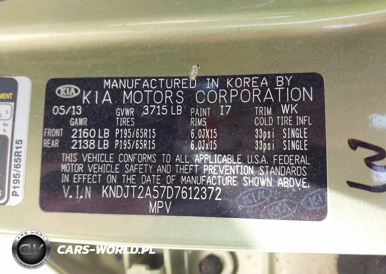 2013 Kia Soul VIN:KNDJT2A57D7612372 - 9