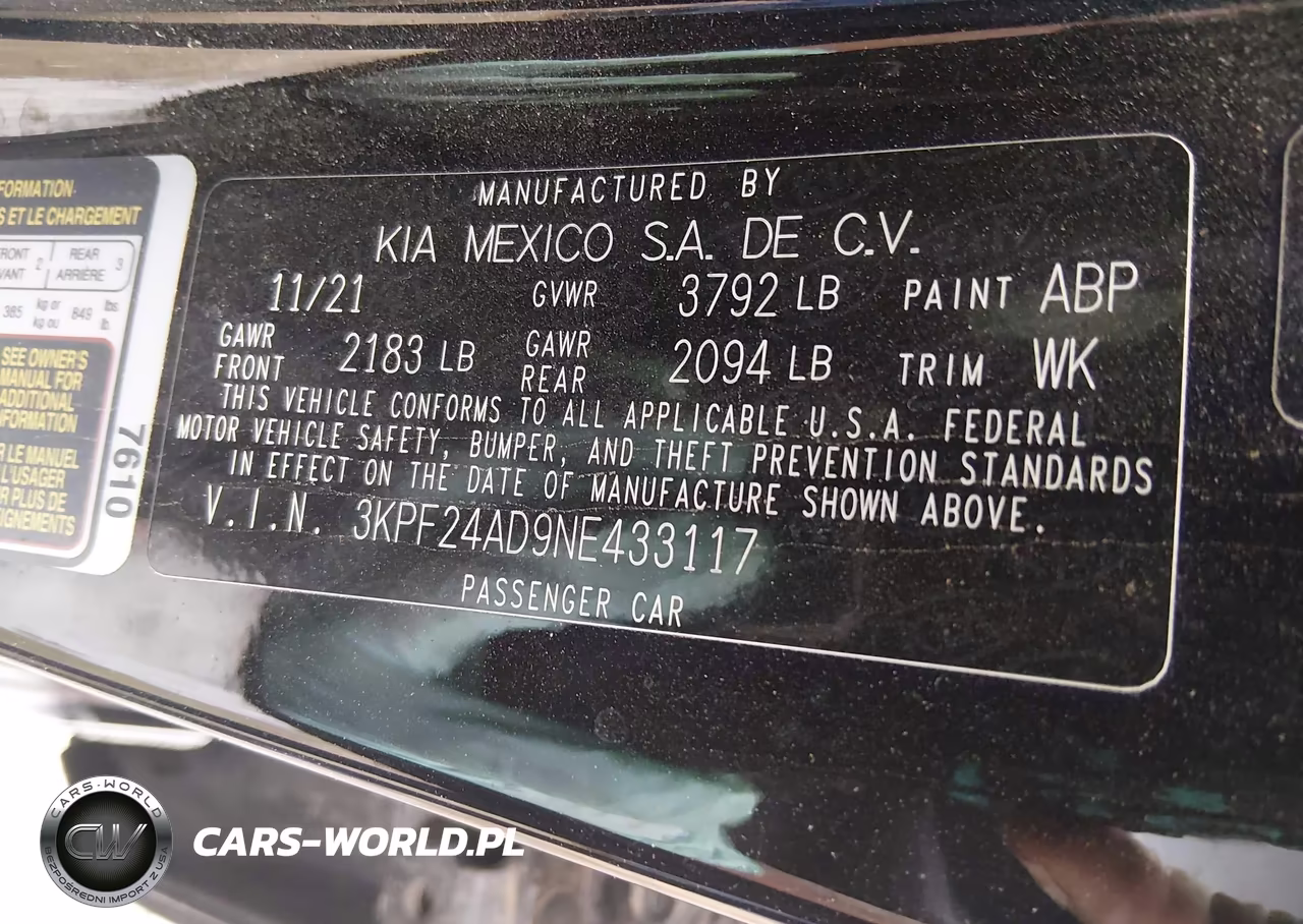 2022 Kia Forte Lxs VIN:3KPF24AD9NE433117 - 9