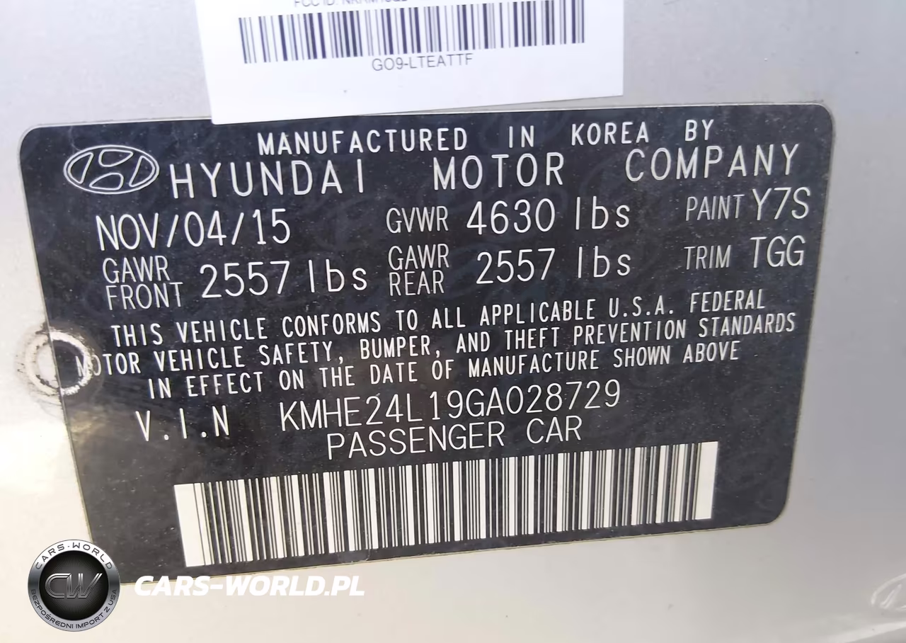 2016 Hyundai Sonata Hybrid Se VIN:KMHE24L19GA028729 - 9