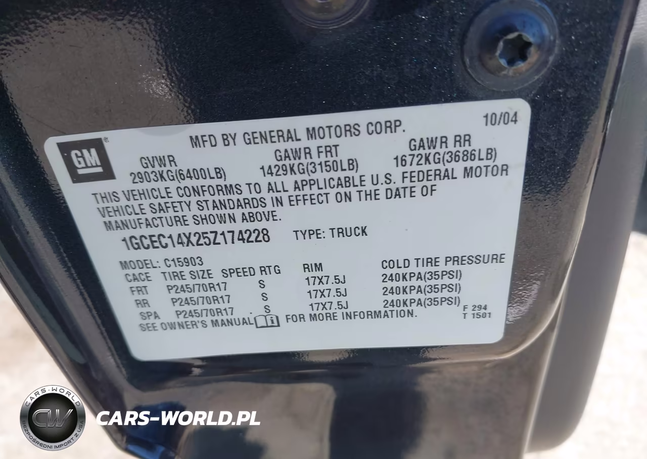 2005 Chevrolet Silverado 1500 Work Truck VIN:1GCEC14X25Z174228 - 9