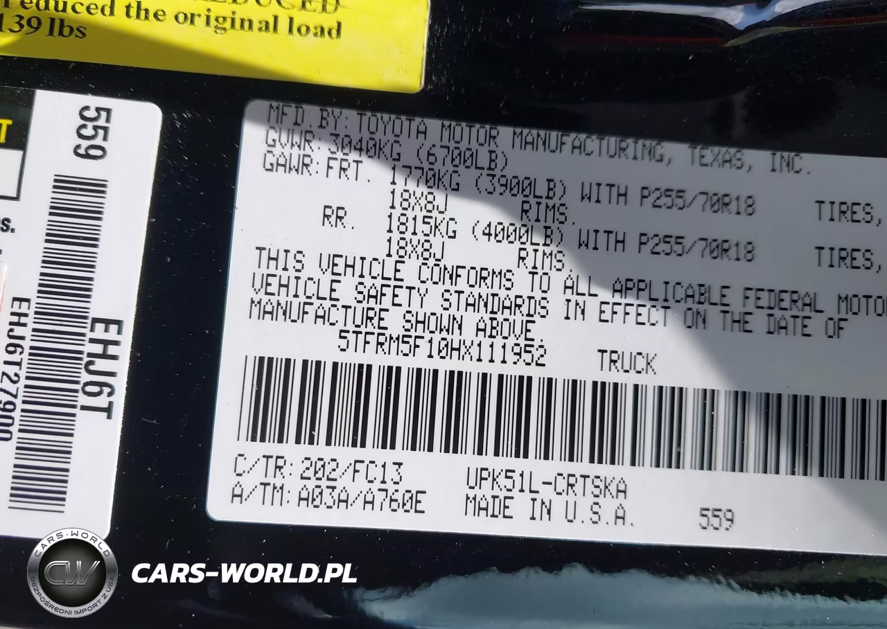 2017 Toyota Tundra Sr5 4.6L V8 VIN:5TFRM5F10HX111952 - 9