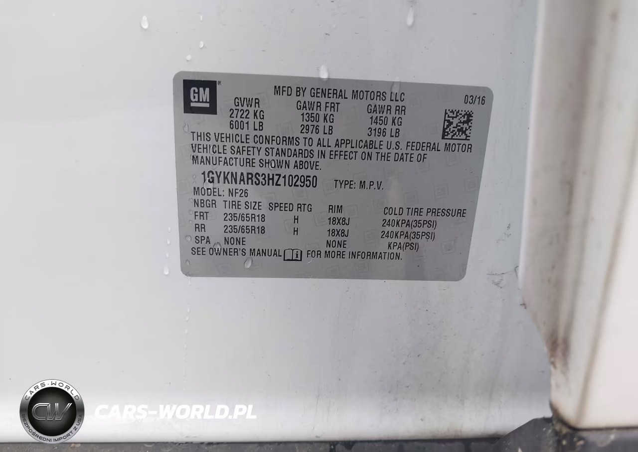 2017 Cadillac Xt5 Standard VIN:1GYKNARS3HZ102950 - 9