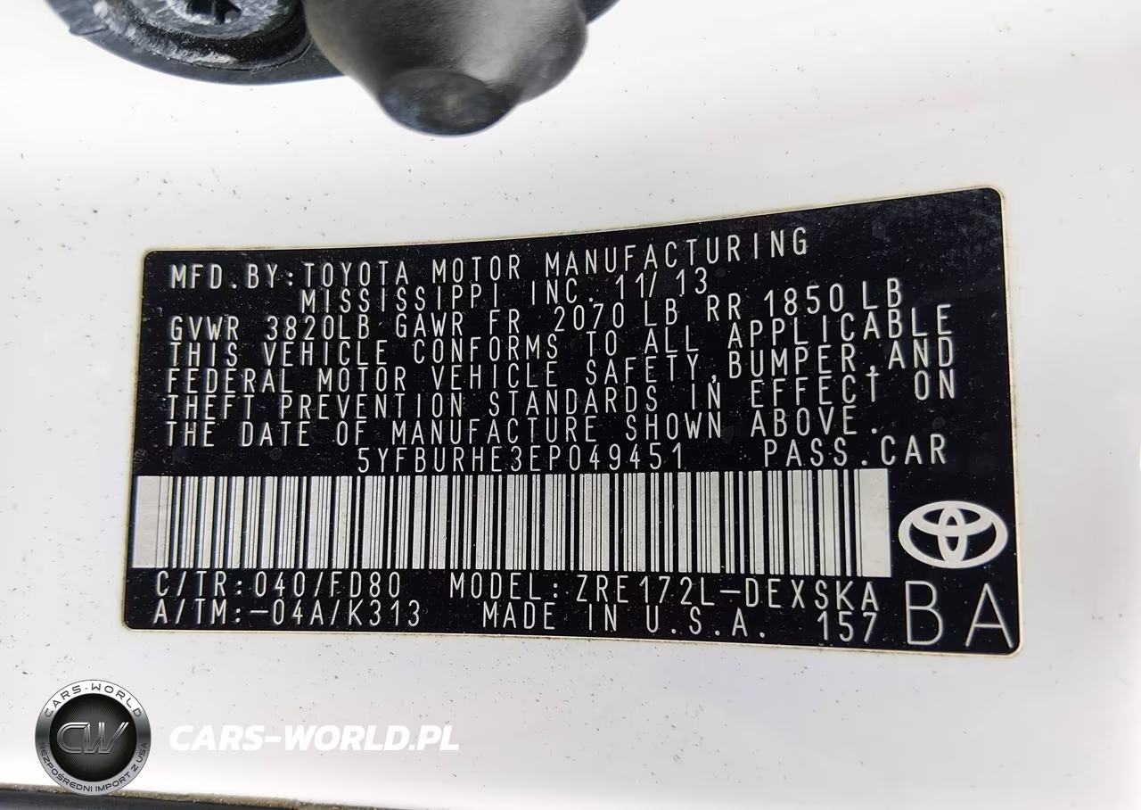 2014 Toyota Corolla S-S Plus-S Premium VIN:5YFBURHE3EP049451 - 9