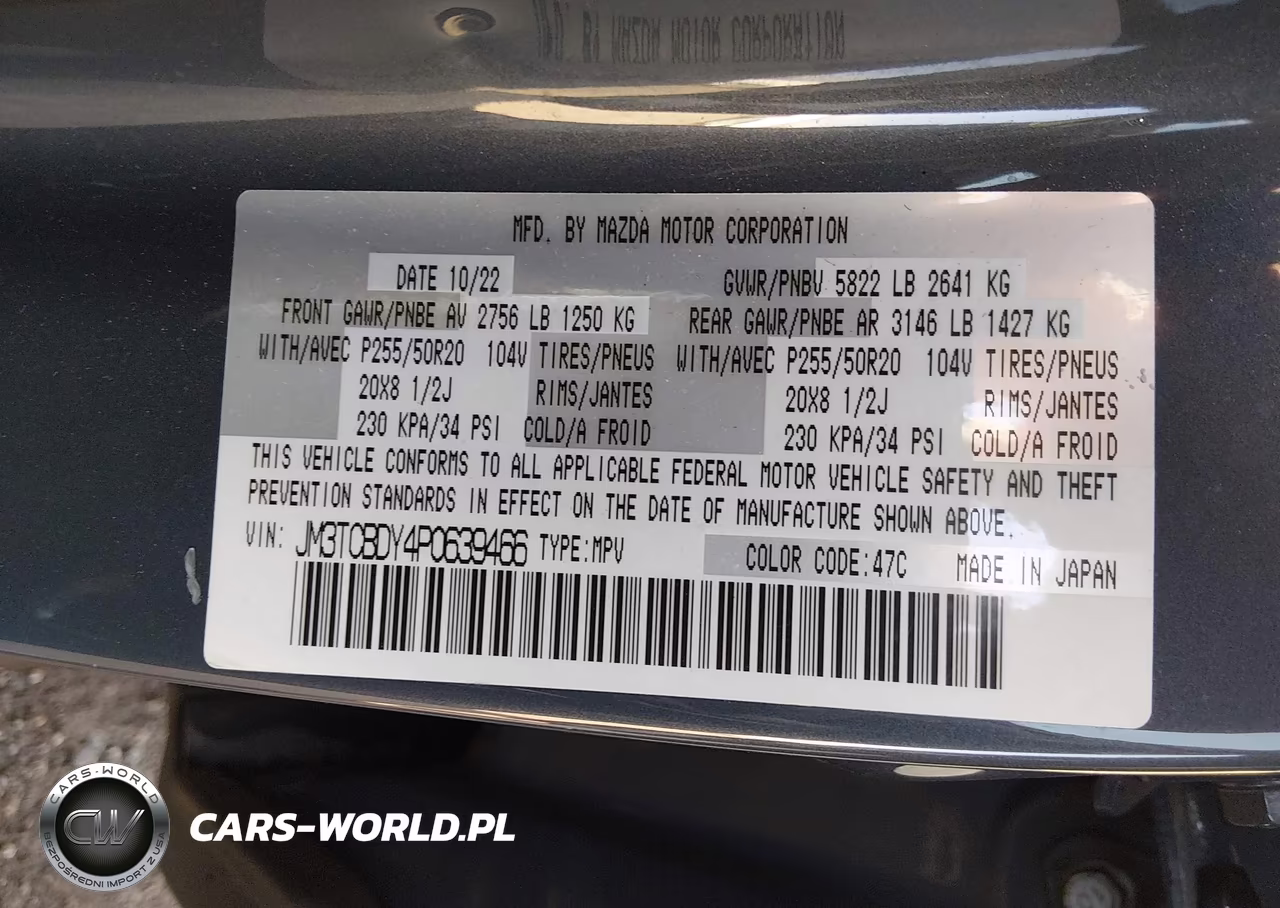 2023 Mazda Cx-9 Carbon Edition VIN:JM3TCBDY4P0639466 - 9