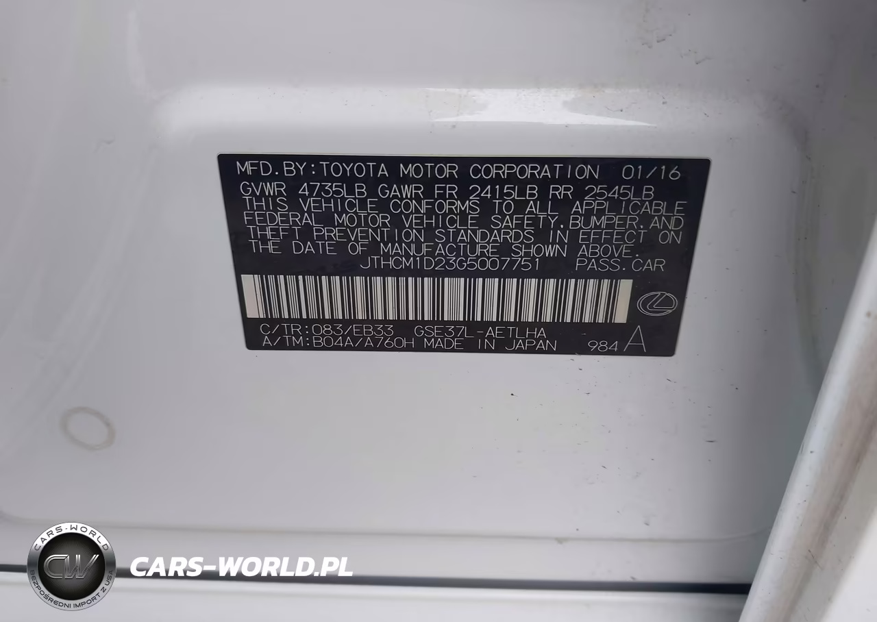 2016 Lexus Is 300 VIN:JTHCM1D23G5007751 - 9