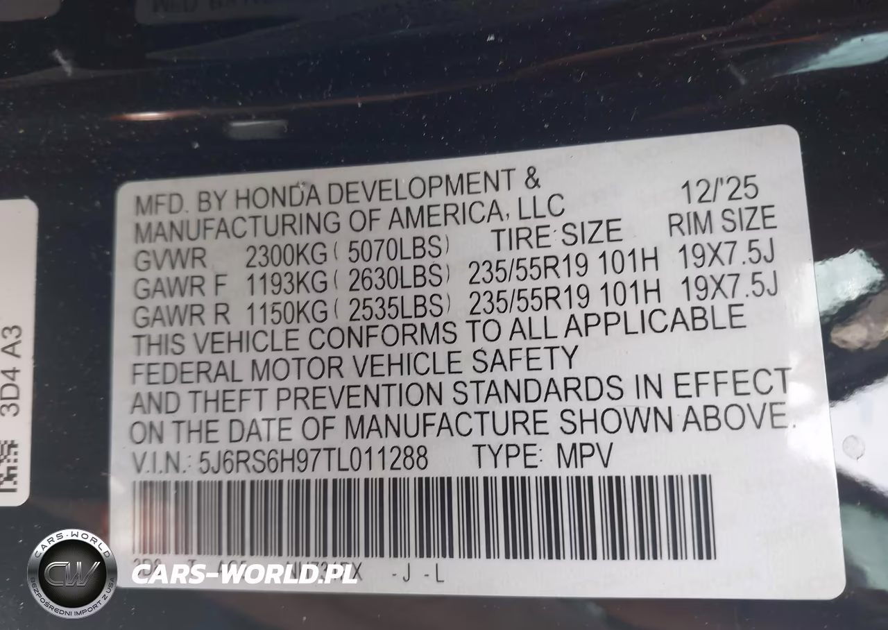 2026 Honda Cr-V Hybrid Awd Sport Touring VIN:5J6RS6H97TL011288 - 9